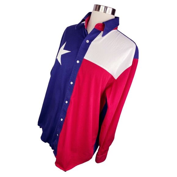 Larro Shirts State of Texas Flag Button-Down Shirts   - Size Medium - Picture 2 of 5